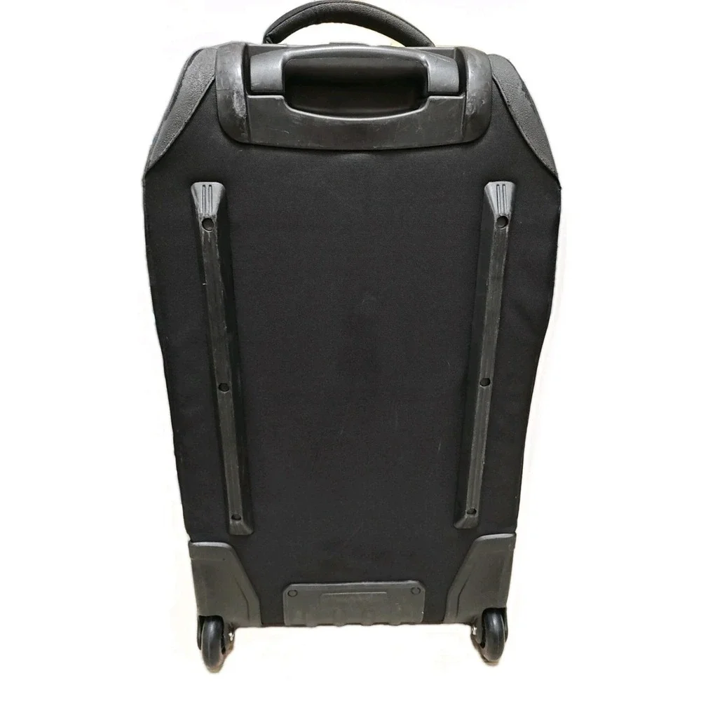 Oakley Tactical Rolling Suitcase Black Quilted Luggage Large Travel Bag 26x14x10